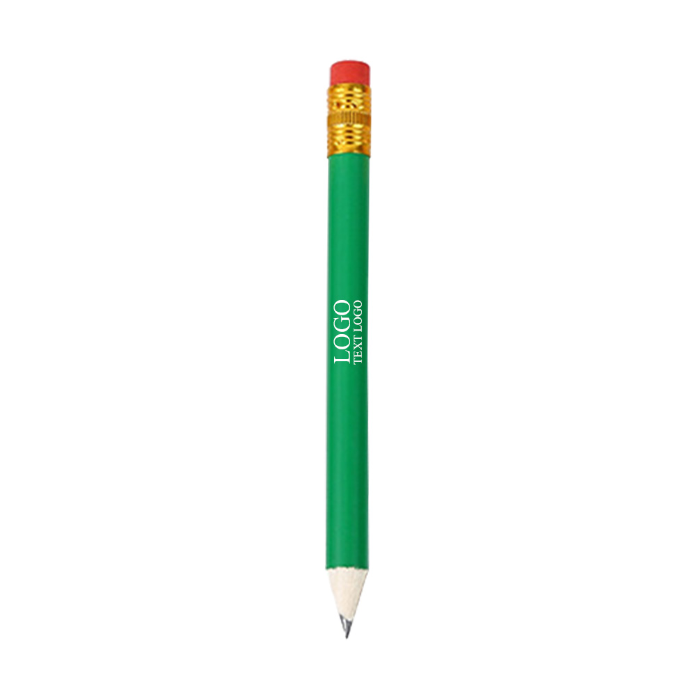 Multi-colored Wooden Pencils Green With Logo Multi-colored Wooden Pencils Green With Logo