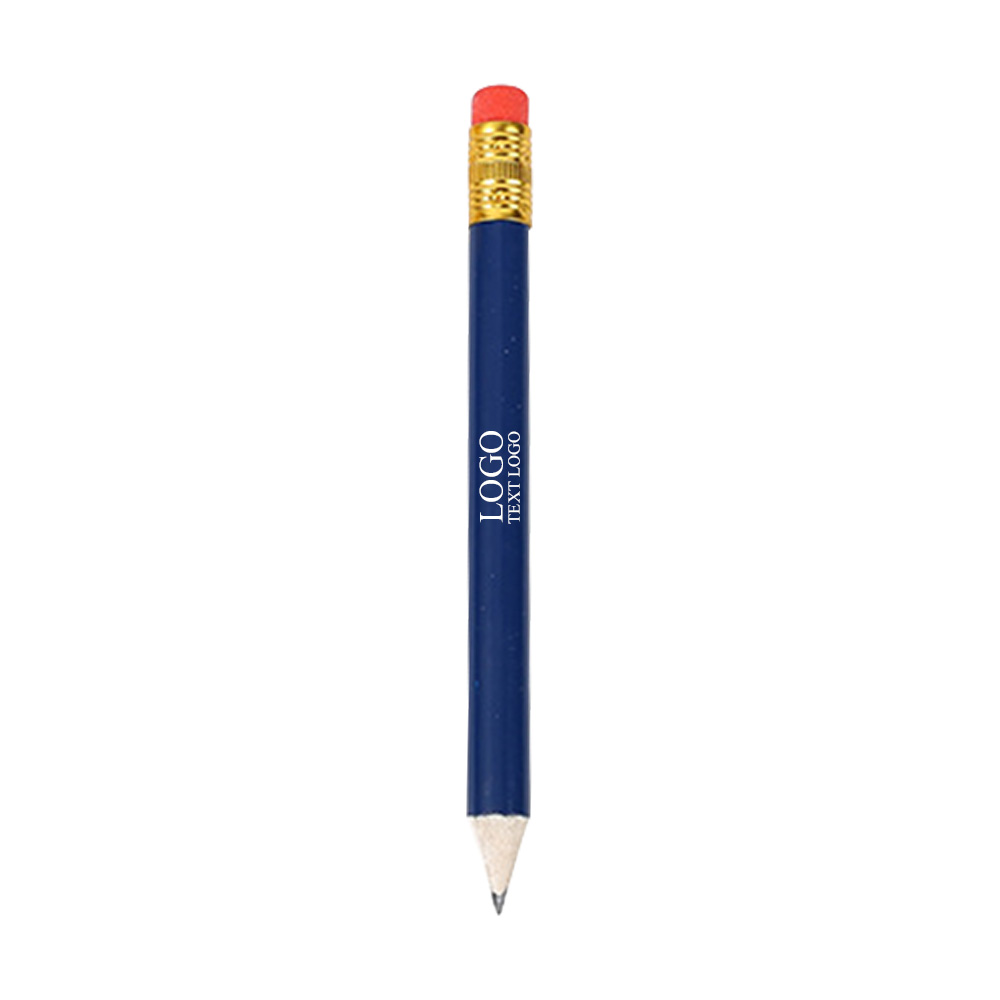 Multi-colored Wooden Pencils Dark Blue With Logo Multi-colored Wooden Pencils Dark Blue With Logo