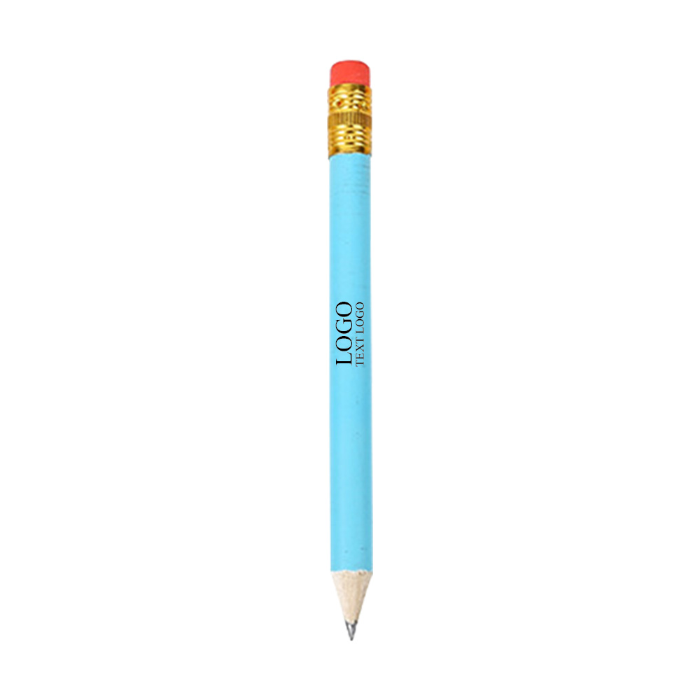 Multi-colored Wooden Pencils Light Blue With Logo Multi-colored Wooden Pencils Light Blue With Logo