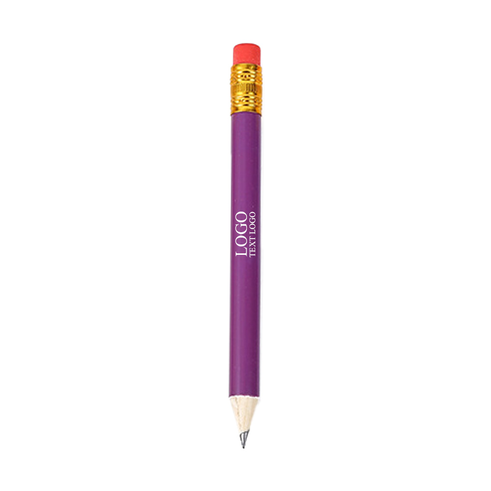 Multi-colored Wooden Pencils Purple With Logo Multi-colored Wooden Pencils Purple With Logo