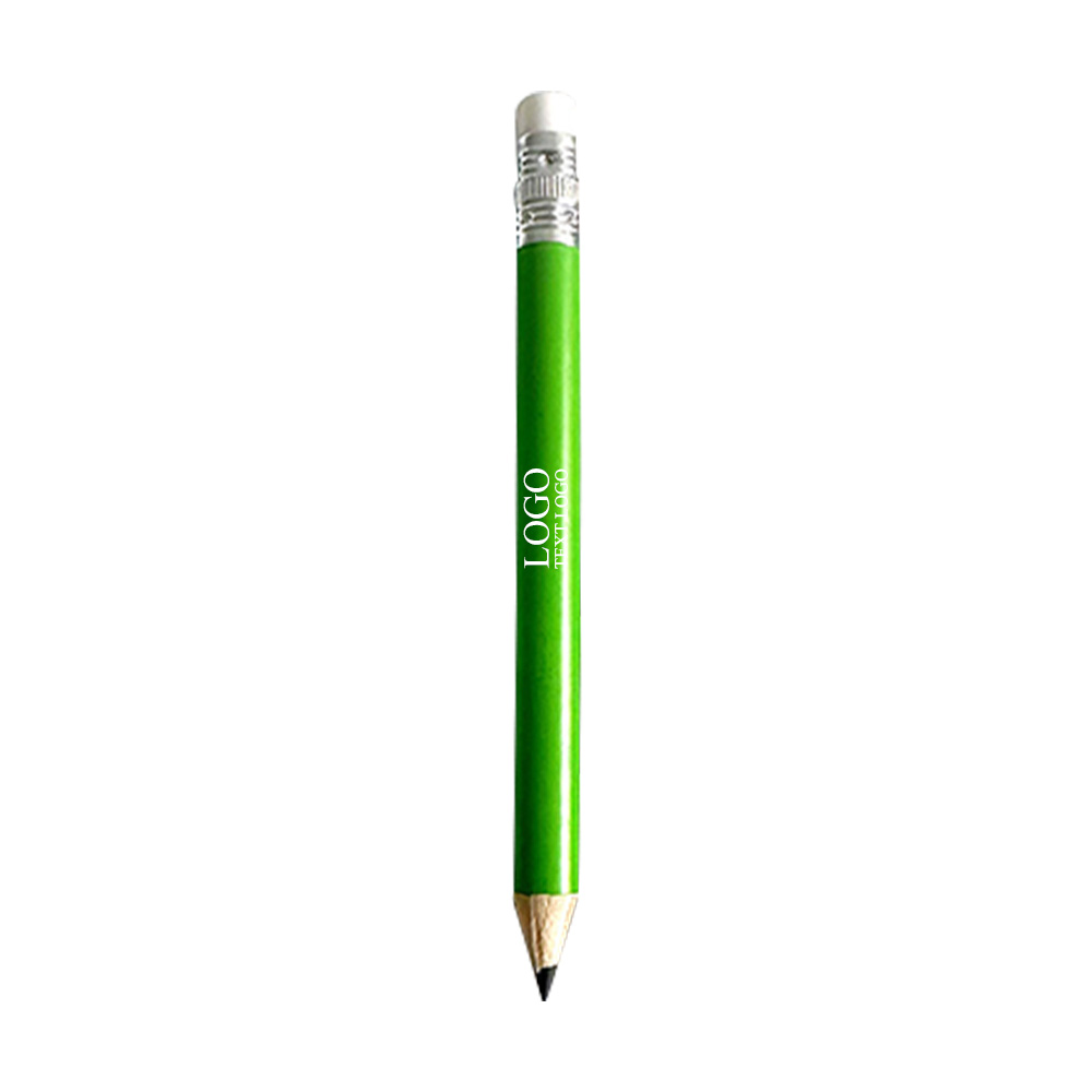 Golfpotlood met gum afdrukbaar logo groen met logo Golfpotlood met gum afdrukbaar logo groen met logo