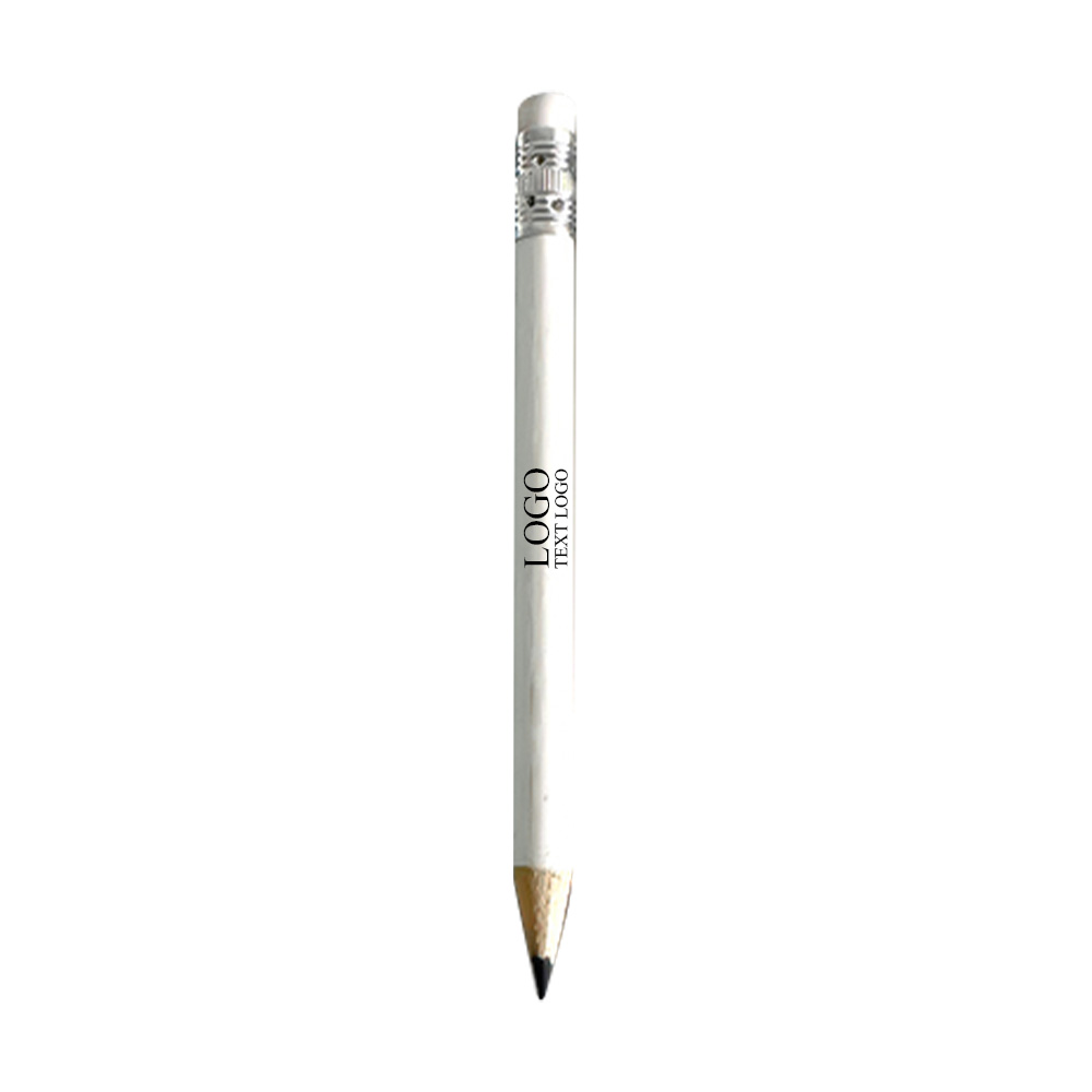 Golfpotlood met gum printbaar logo wit met logo Golfpotlood met gum printbaar logo wit met logo