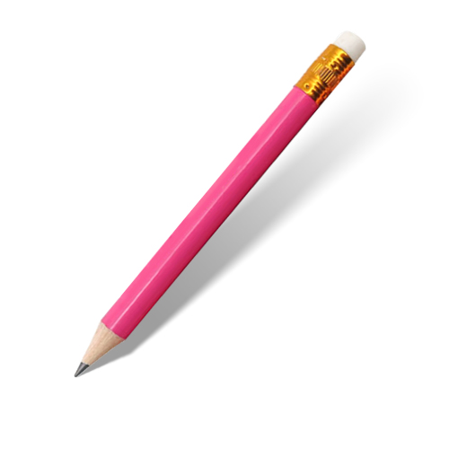 Rose-red HB Pencil With Printed Logo