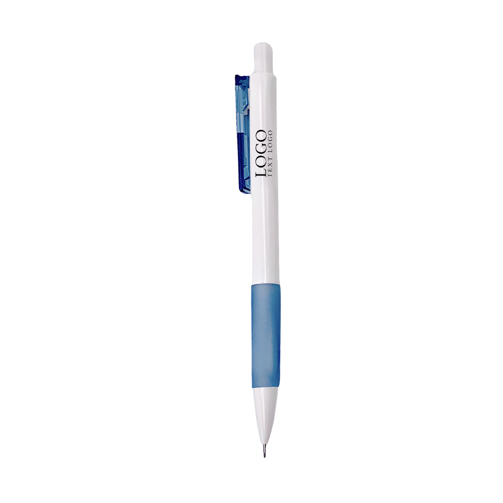 Eenvoudig plastic mechanisch potlood blauw met logo Eenvoudig plastic mechanisch potlood blauw met logo