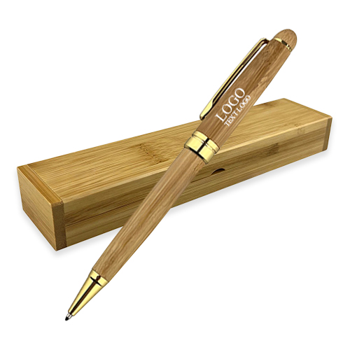 Flip-top Single High-grade Bamboo Gift Pen