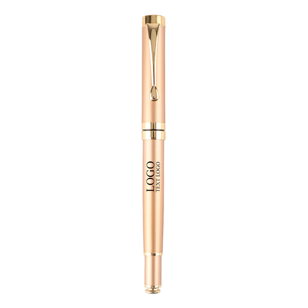Metal Signature Rollerball Pen Gold With Logo