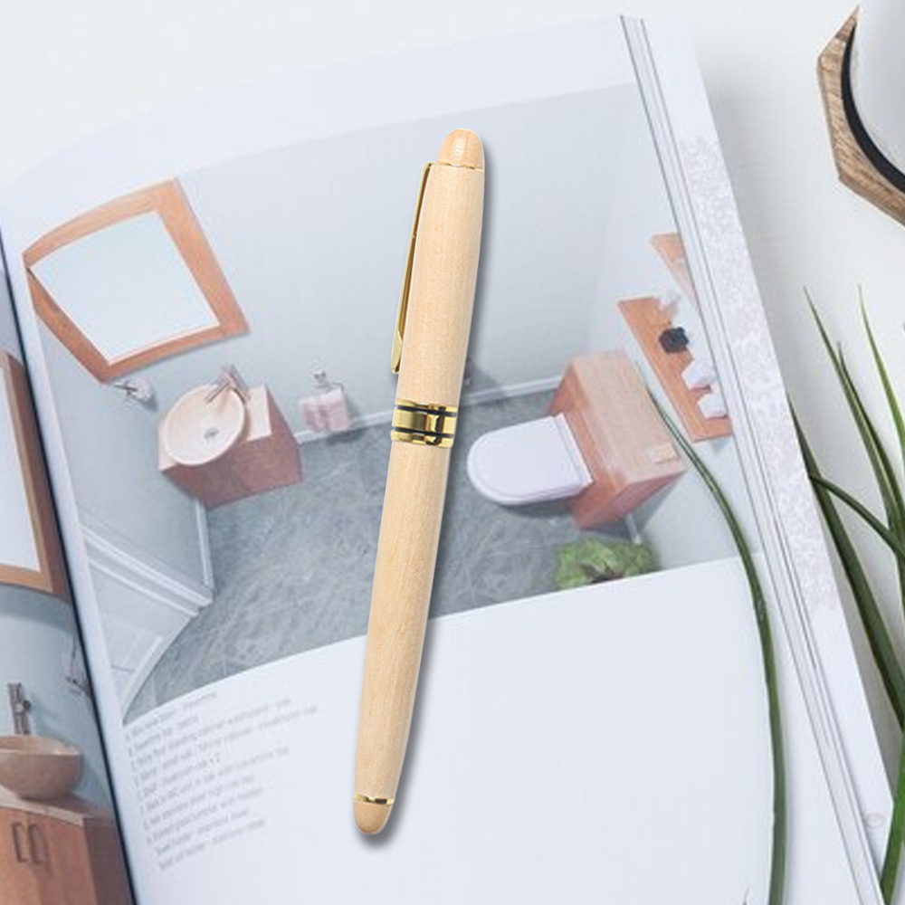 Wooden Gift Box Set Event Gift Ballpoint Pen On Book