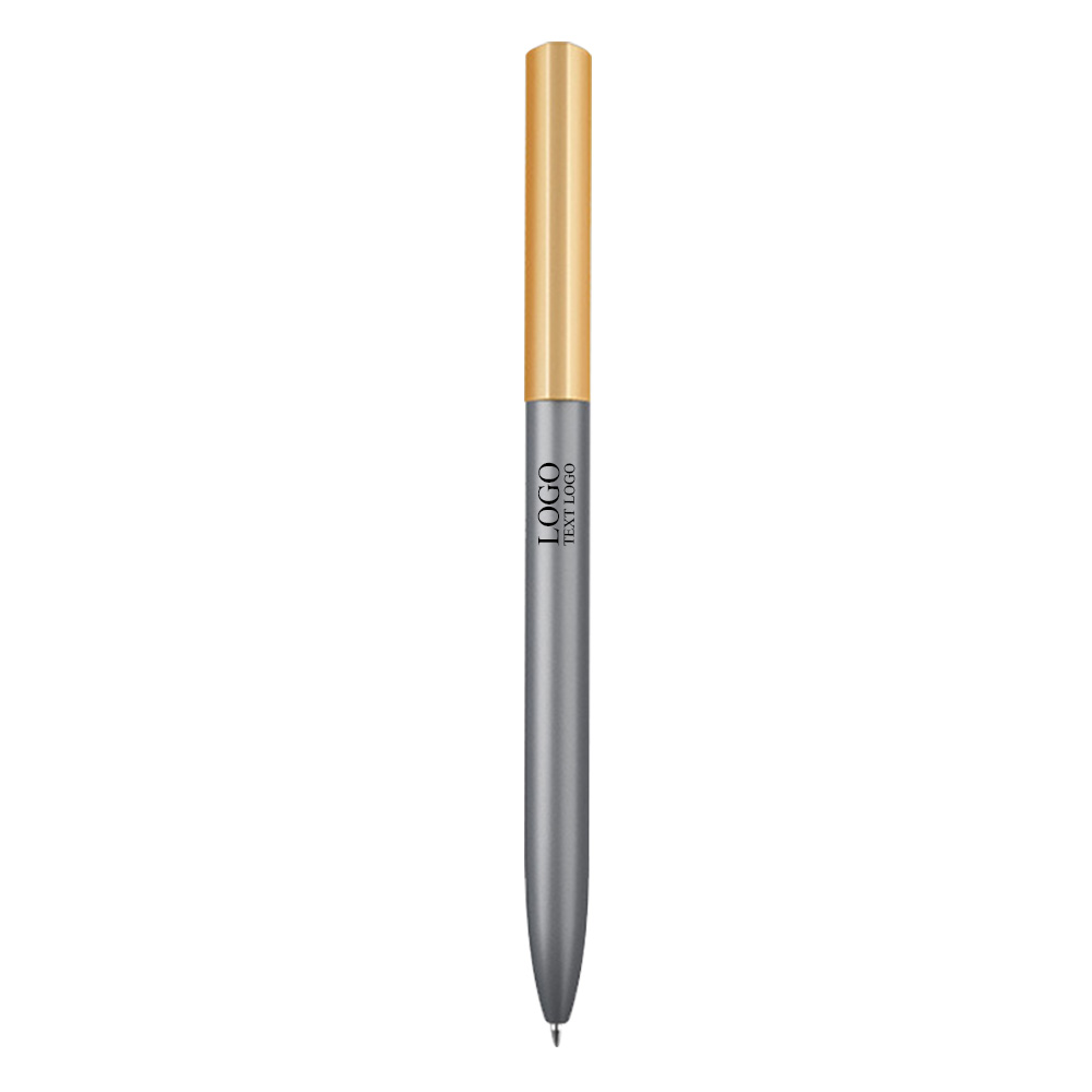 Twist Metal Signature Gel Gift Pen Ash Gold With Logo