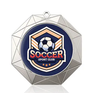 Octagonal Customized Soccer Medals