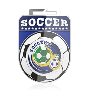 Dazzling Polished Custom Soccer Medal