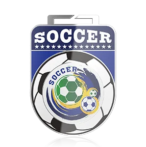 Dazzling Polished Custom Soccer Medal
