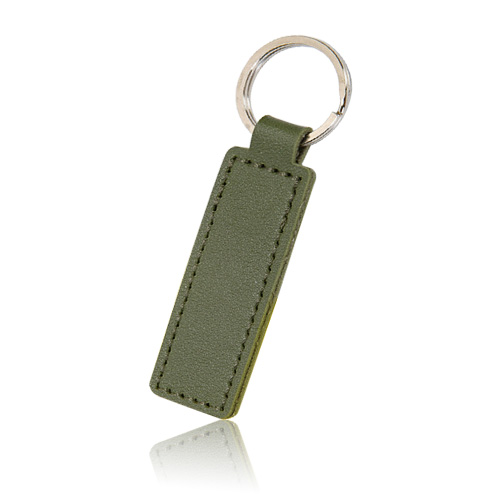 Personalized Rectangular PU Material Custom Leather Keychain