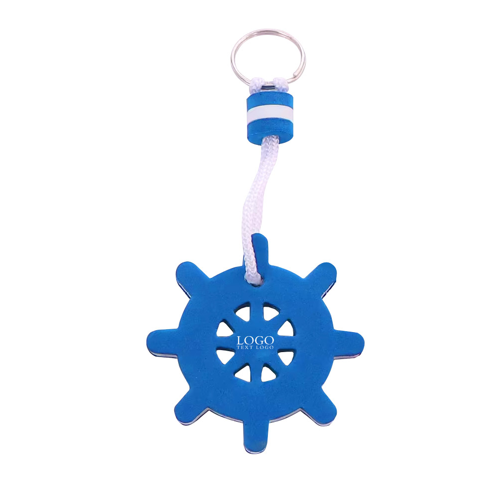 Yachting Boating Promo Customized EVA Keychain With Logo Blue