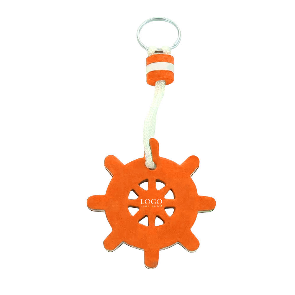 Yachting Boating Promo Customized EVA Keychain With Logo Orange