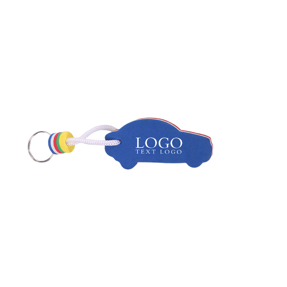 Customized Car Shape Floating Keychain with Logo Blue