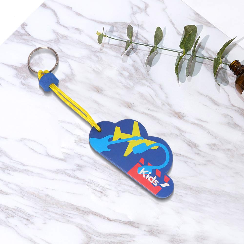 Customized cloud shape floating keychain