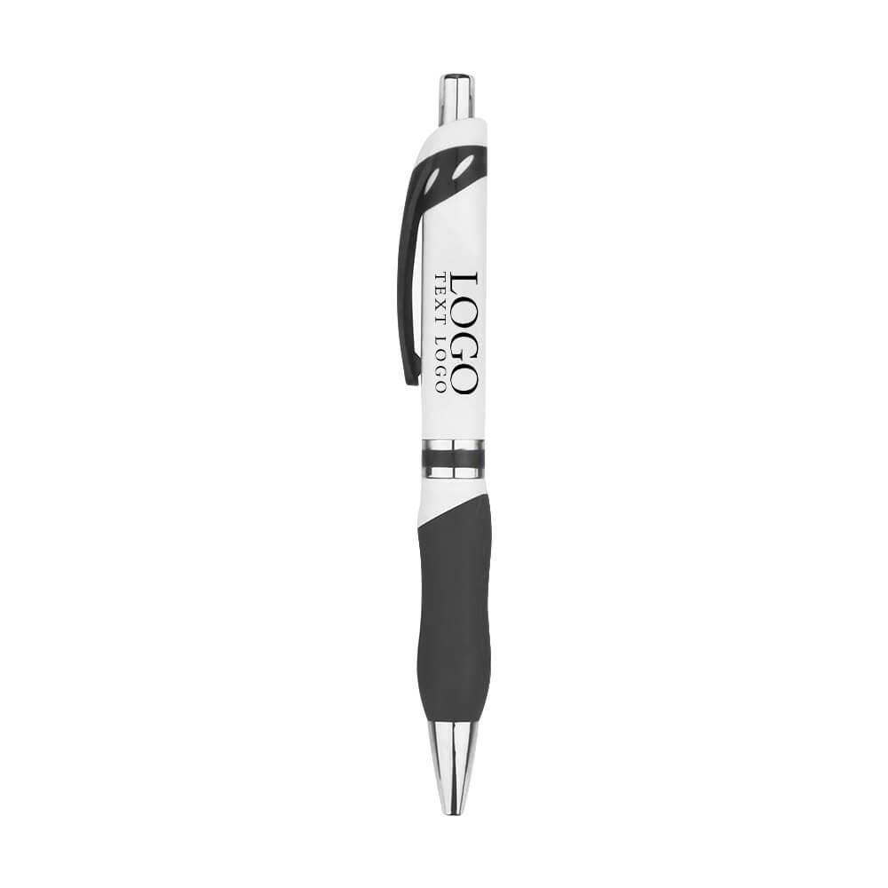 Customized color pen clip oil-based press gel pen with logo-black
