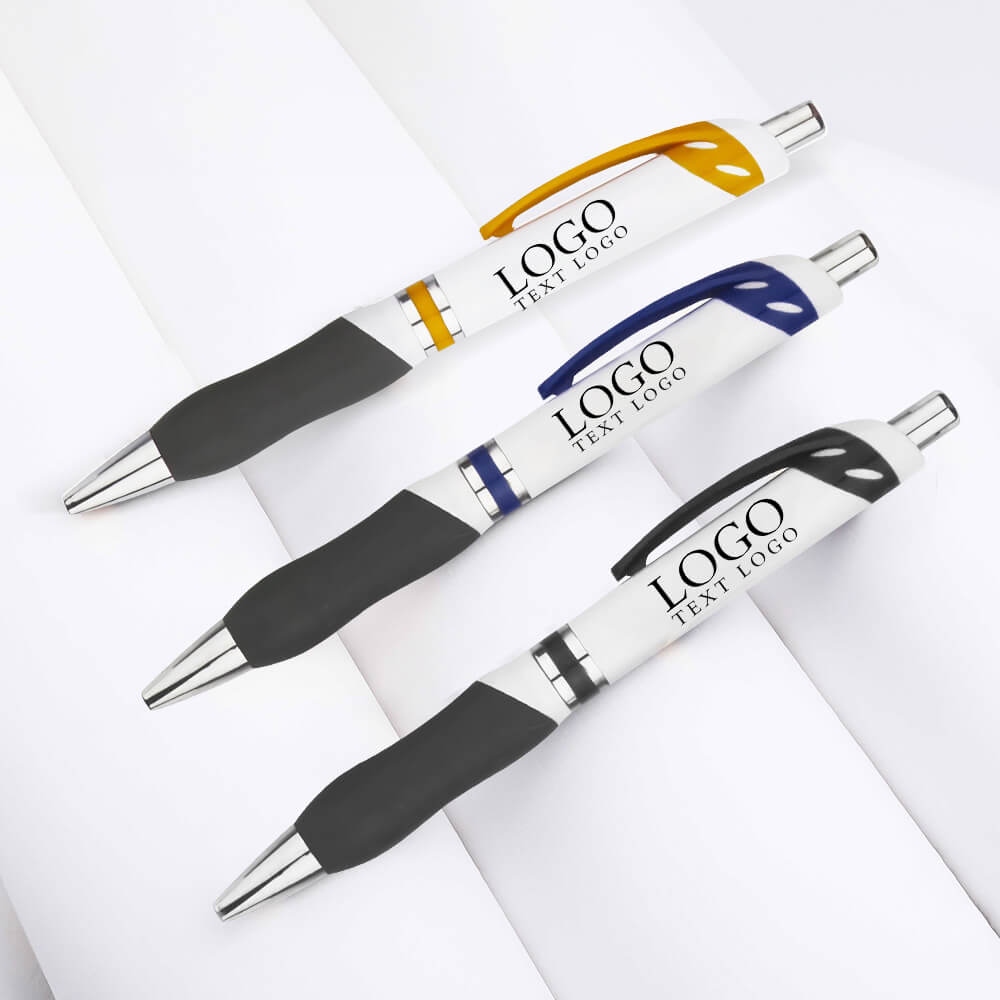 Personalized Customized color pen clip oil-based press gel pen 