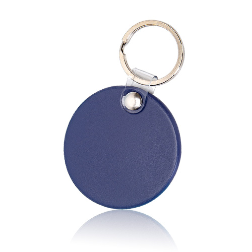 Promo Creative Round Macaron Color Leather Custom Keychains