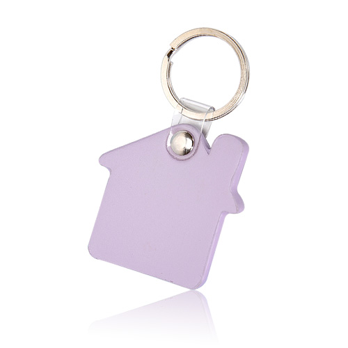 Promo Simple House Shape Creative Leather Custom Keychains