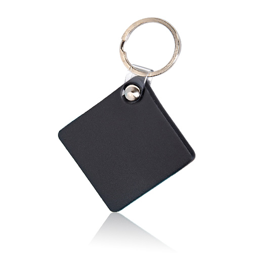 Square Macaron Color Creative Leather Customized Keychains