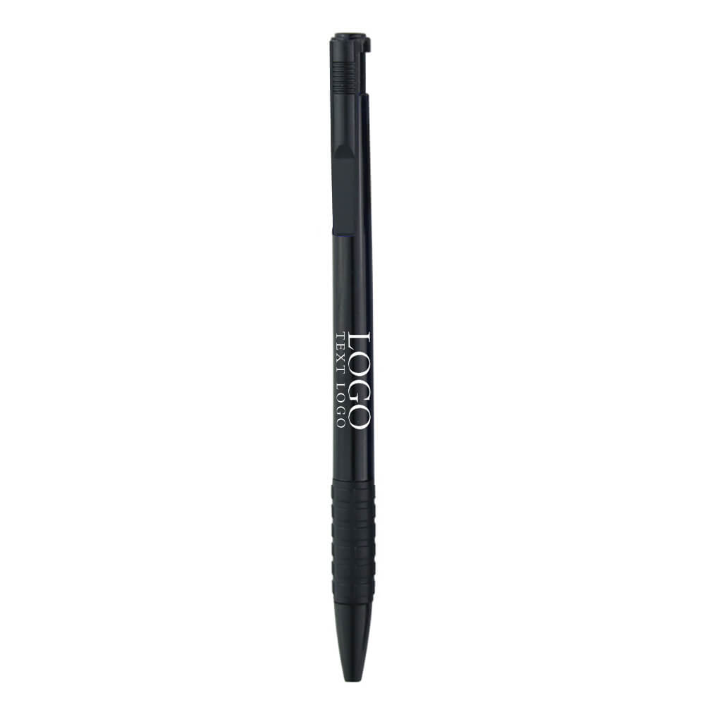 Customizable Logo Push Plastic Ballpoint Pen-Customized Pen with logo-black