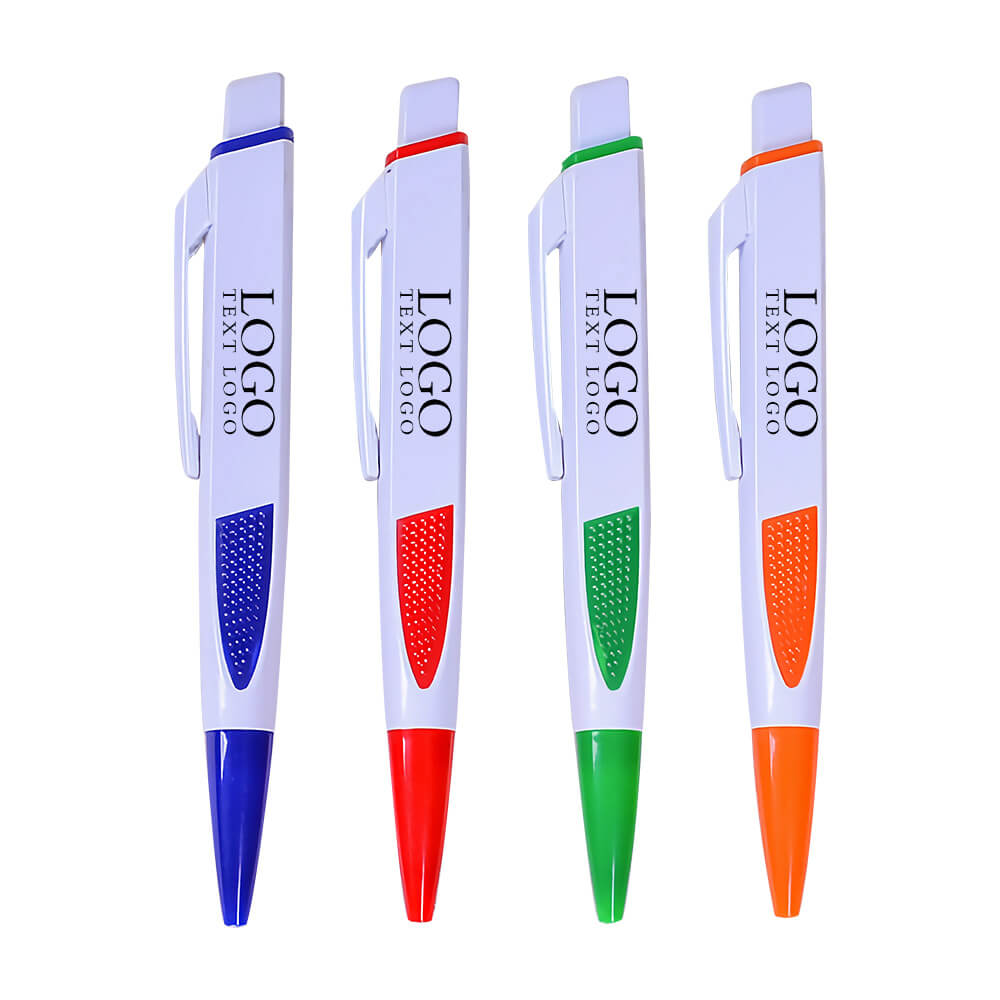 Customizable plastic push square oily flat ballpoint pen