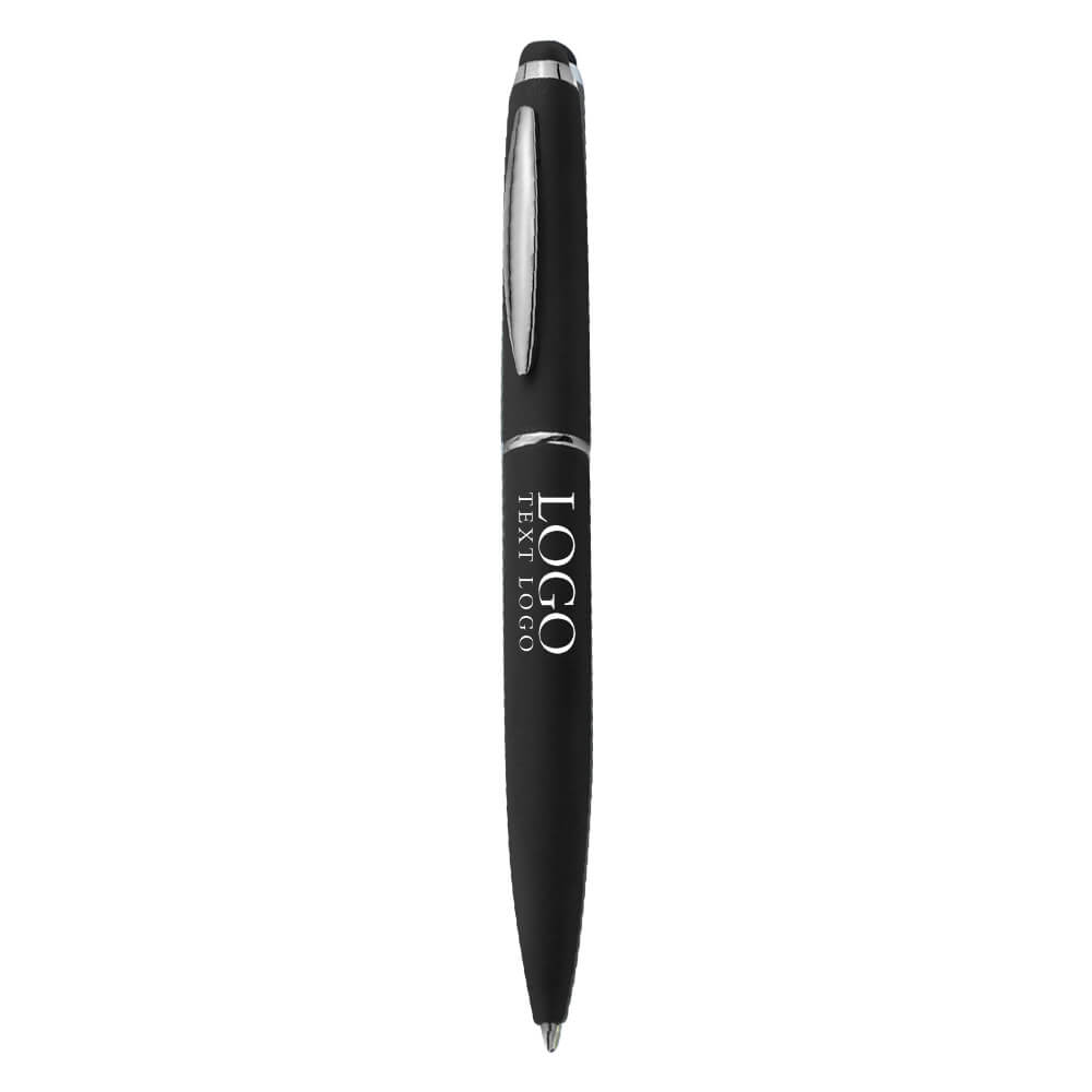 High-grade metal touch screen ballpoint pen-customized pen with logo-black