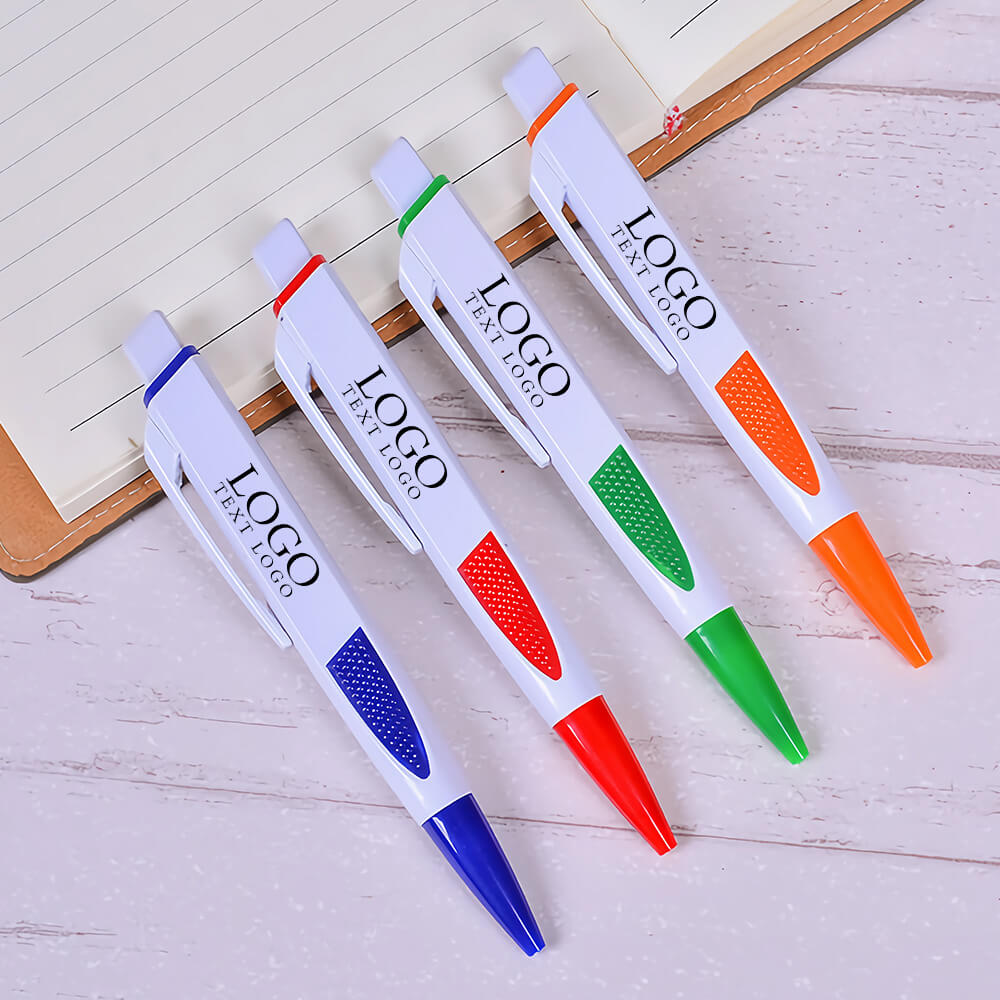 Personalized Customizable plastic push square oily flat ballpoint pen