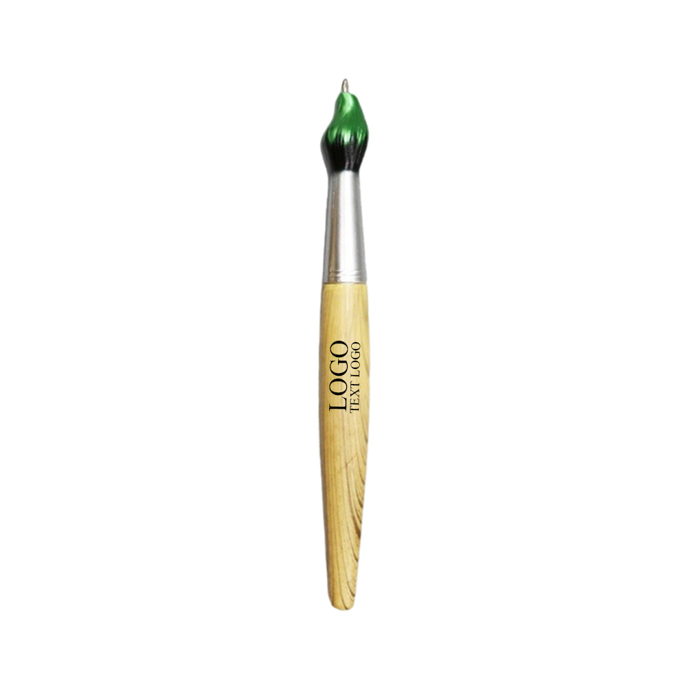 Promo Paint Brush Pens Green With Logo