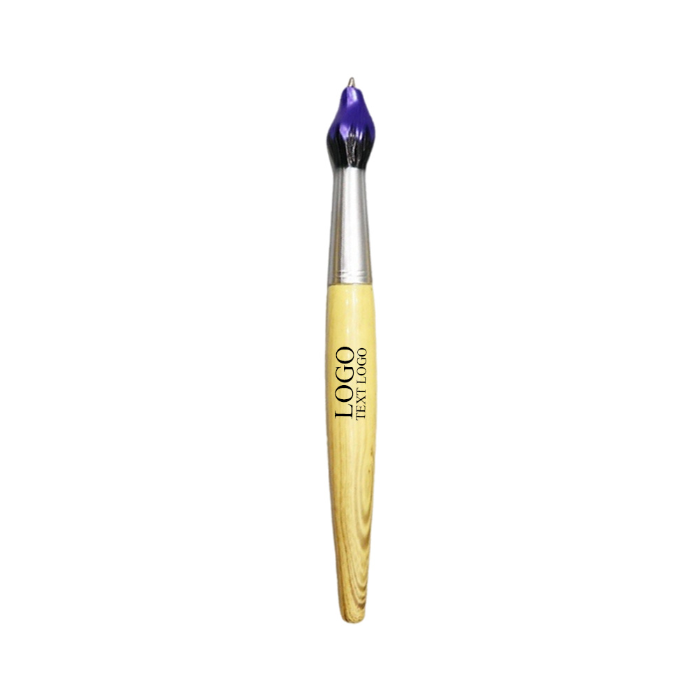 Promo Paint Brush Pens Purple With Logo