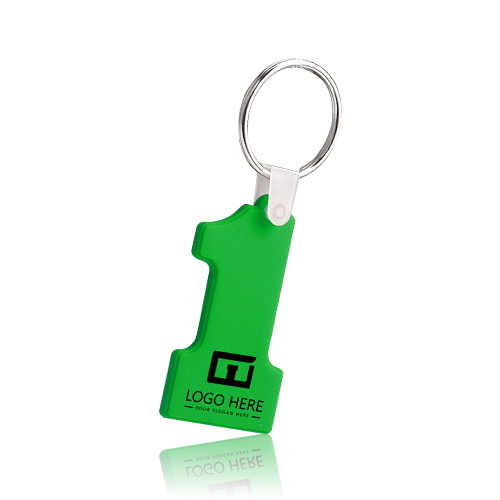 Custom Number One-Shaped Silicone Keychain