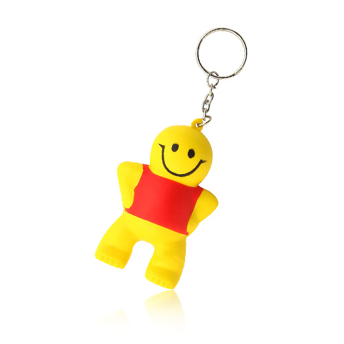 Mini Yellow Smiling man Personalized Customized Logo Keychain