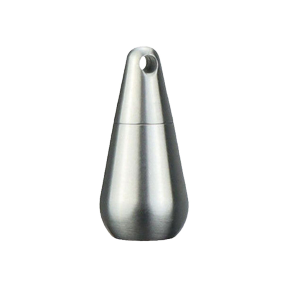 Multifunctional Stainless Steel Water Drop Shape Keychains Silver