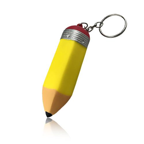 Personalized Pencil Decompression Toy PU Material Keychains