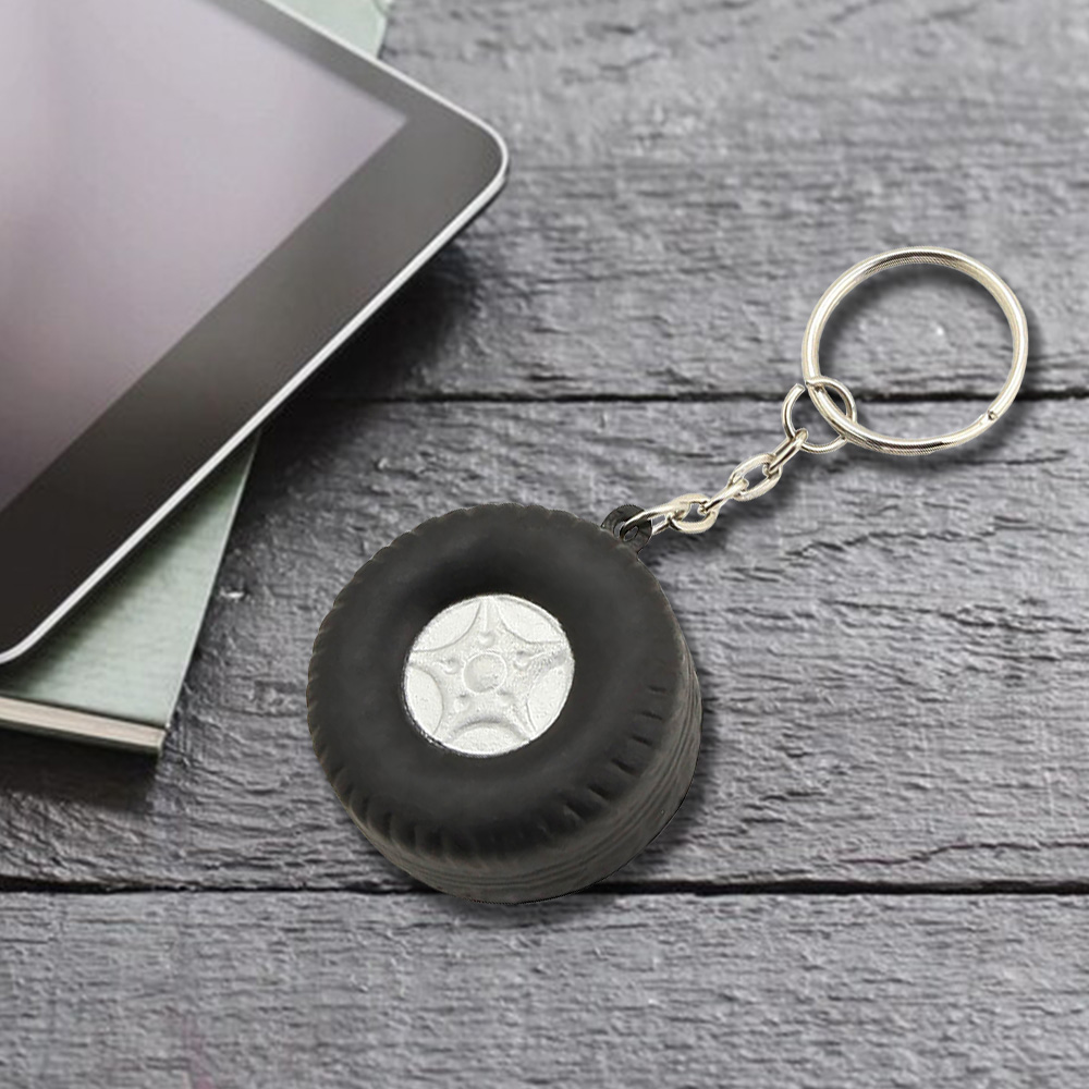 Personalized Promo PU Tire Shape Customized Logo Keychains