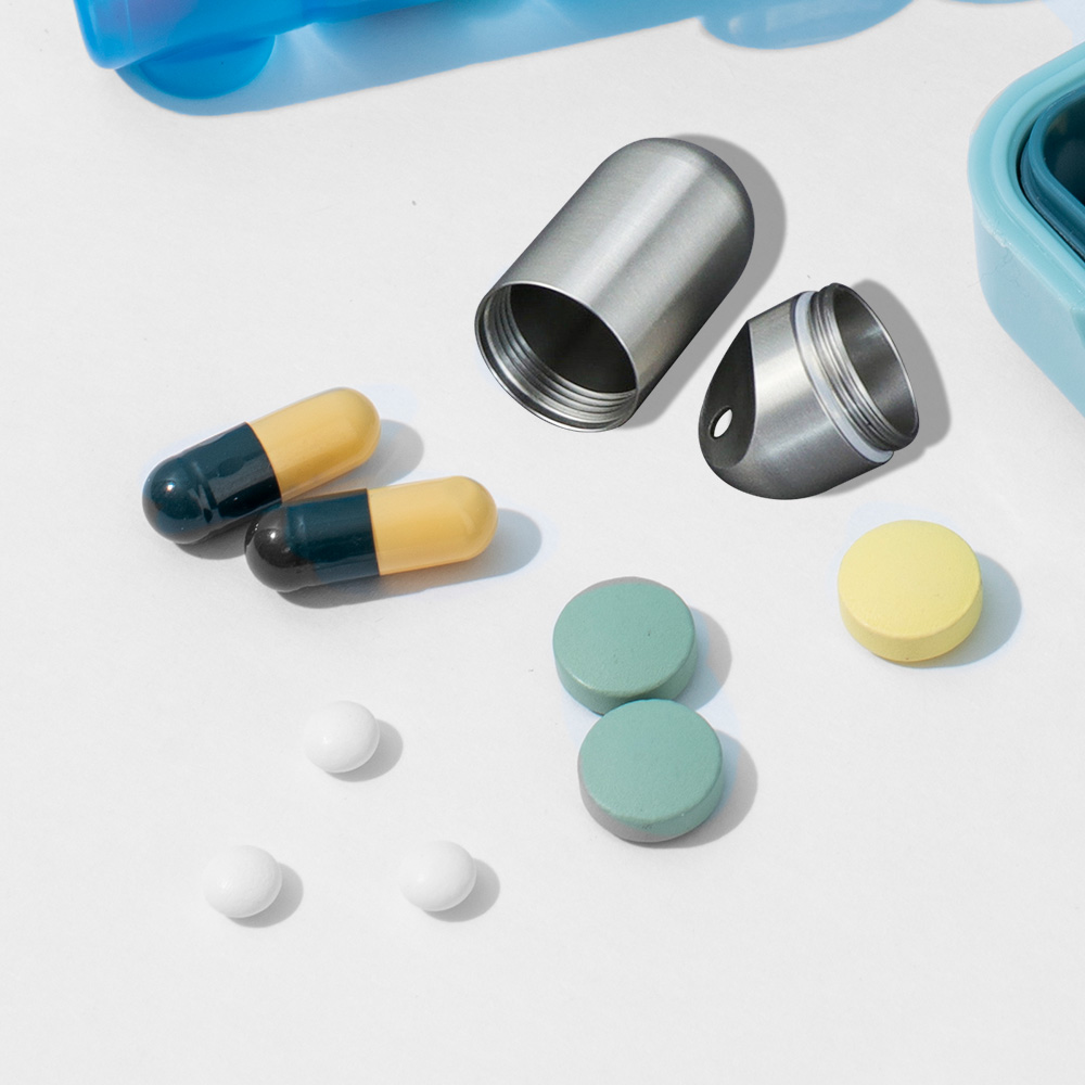 Personalized Stainless Steel Capsule Waterproof Vial Keychain