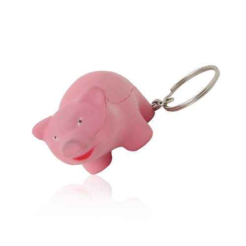 Pink Piggy Shape Personalized Customized Logo Bulk Keychains