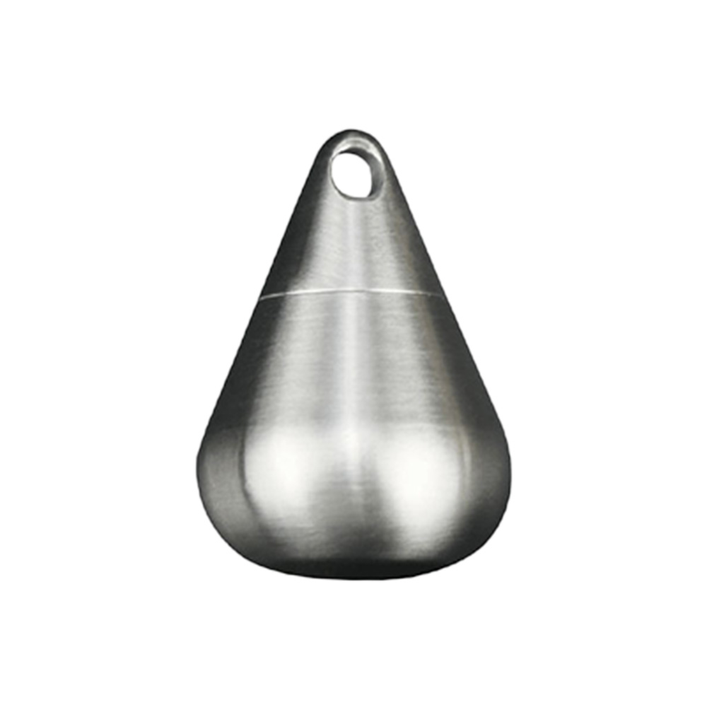 Promo Water Drop Shape Stainless Steel Medicine Box Keychain Silver