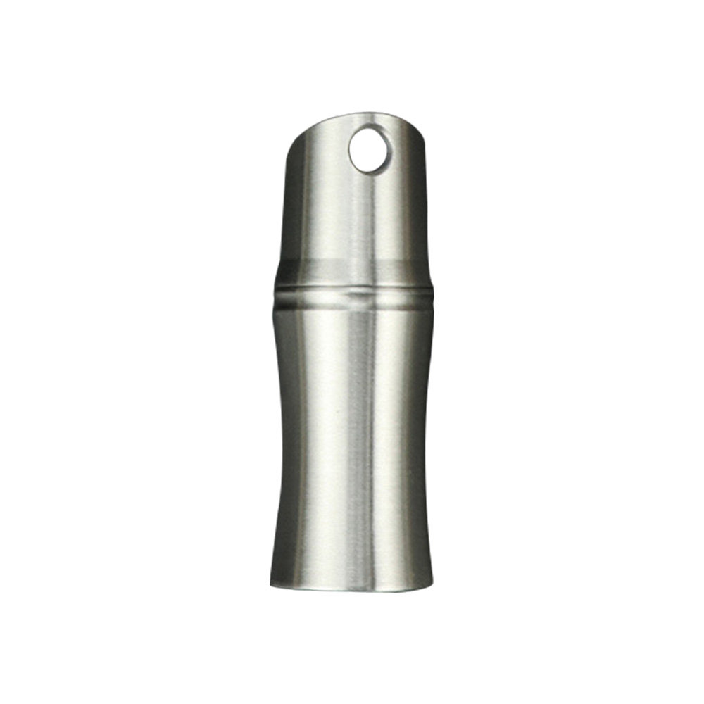 Stainless Steel Bamboo Portable Medicine Box Custom Keychain Silver 