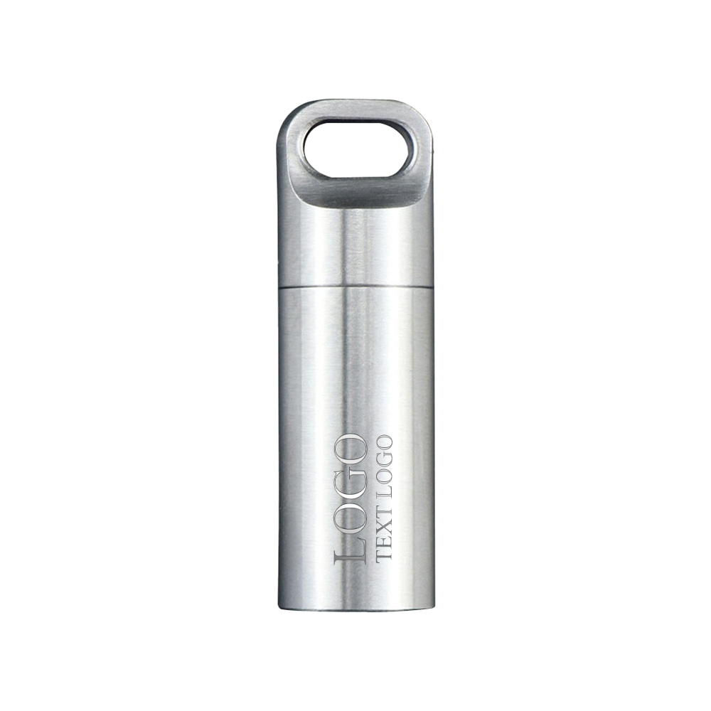 Stainless Steel Travel Refill Mini Medicine Bottle Keychains with Logo