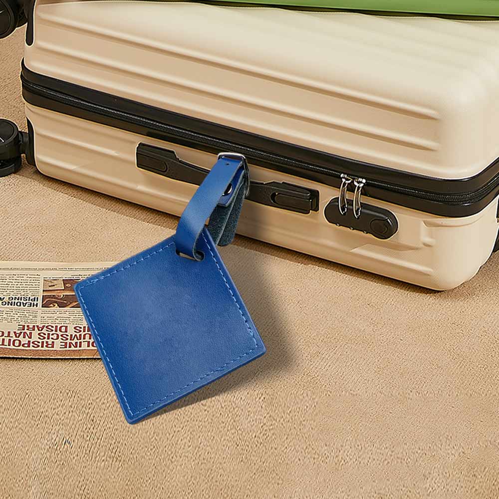 Creative Square Leather Luggage Tags Free Shipping
