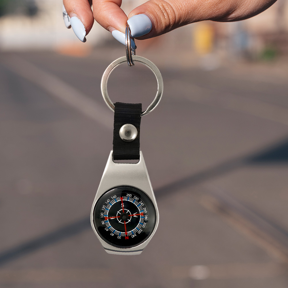 Custom Compass Outdoor Keychain