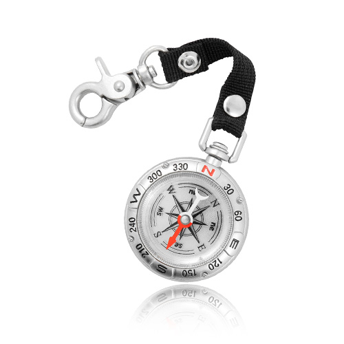 Customized Zinc Alloy Compass Keychain