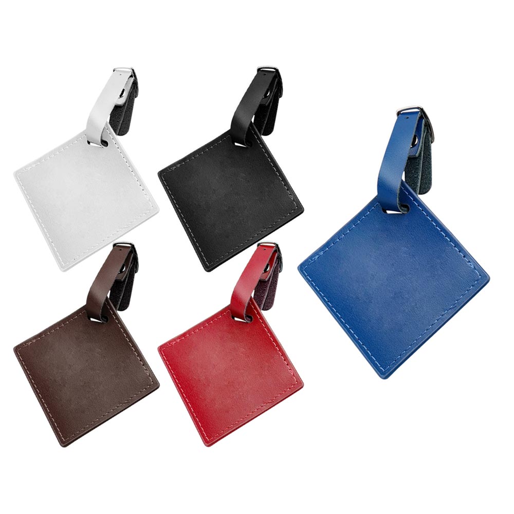 Promo Square Leather Luggage Tags