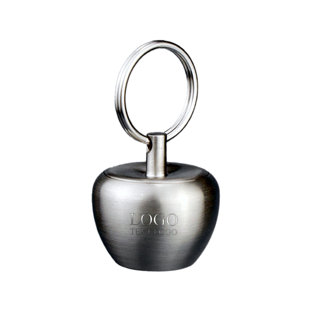 Custom Stainless Steel Moisture-proof Sealed Medicine Bottle Keychain with logo