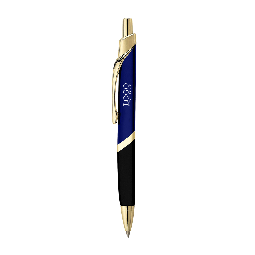 Custom Three-sided Metal Pen Blue With Logo