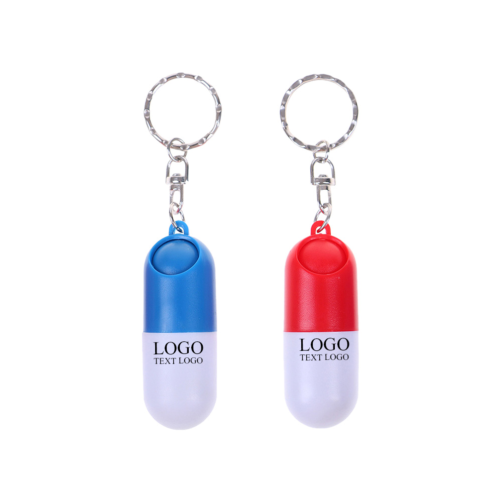 Customized ABS Mini Capsule Pill Box Keychain with logo