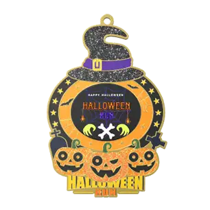 Custom Halloween Run Glitter Medal