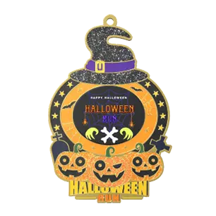 Custom Halloween Run Glitter Medal